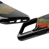 Botanical Wildflower Black iPhone Case