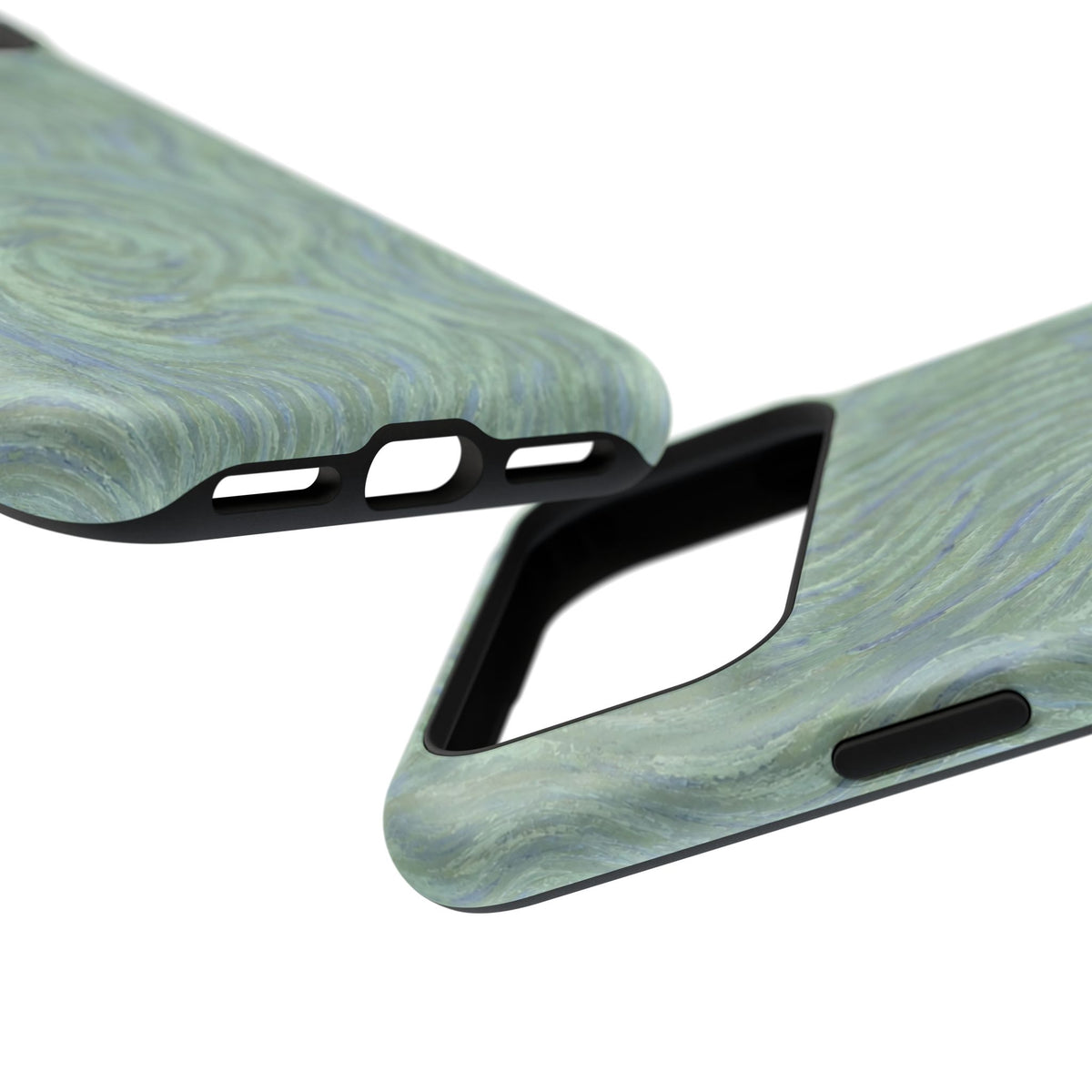 Blue And Green Artsy Swirl iPhone Case
