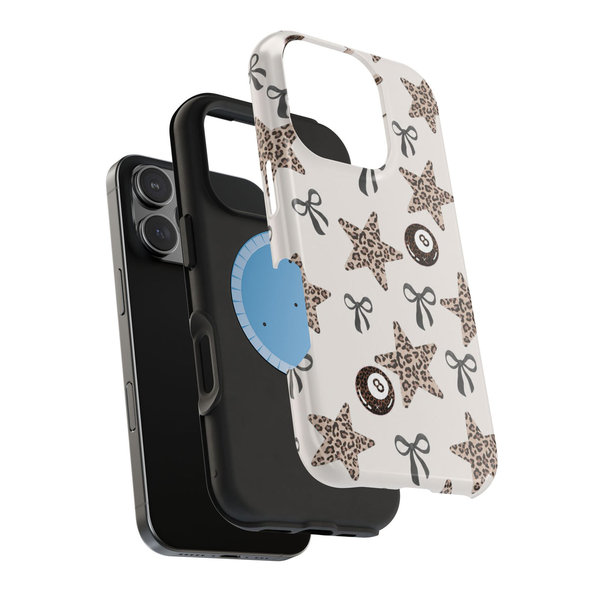 Leopard Star And 8-Ball iPhone Case