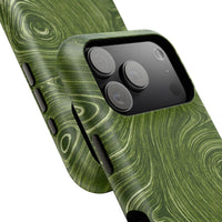 Green Marble Swirl iPhone Case