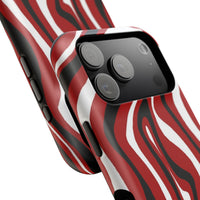 Red And Black Artsy Swirl iPhone Case