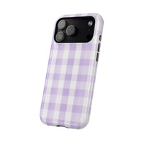 Purple Checkered iPhone Case