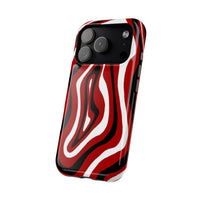 Red And Black Artsy Swirl iPhone Case