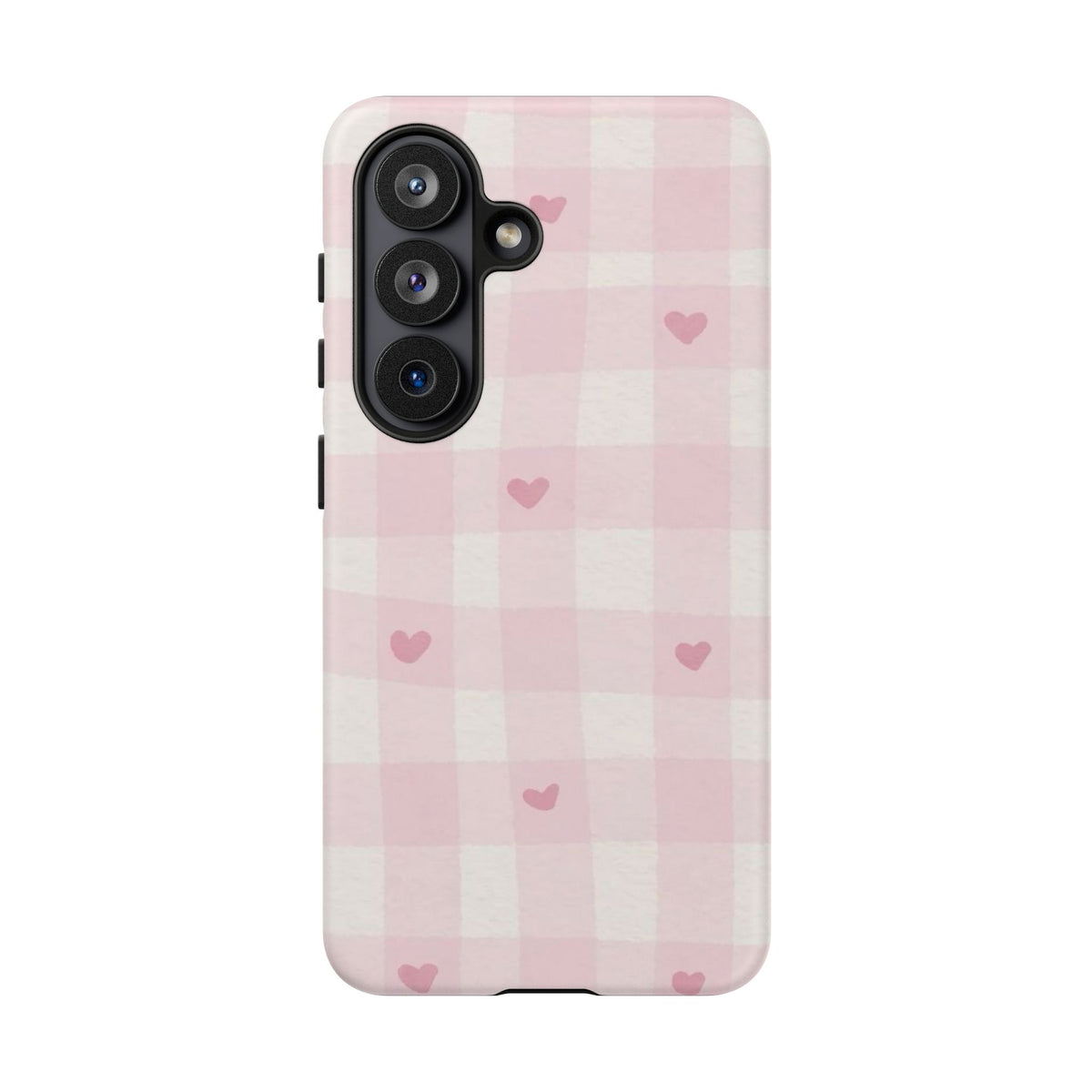 Pink Heart Checkered Samsung Case