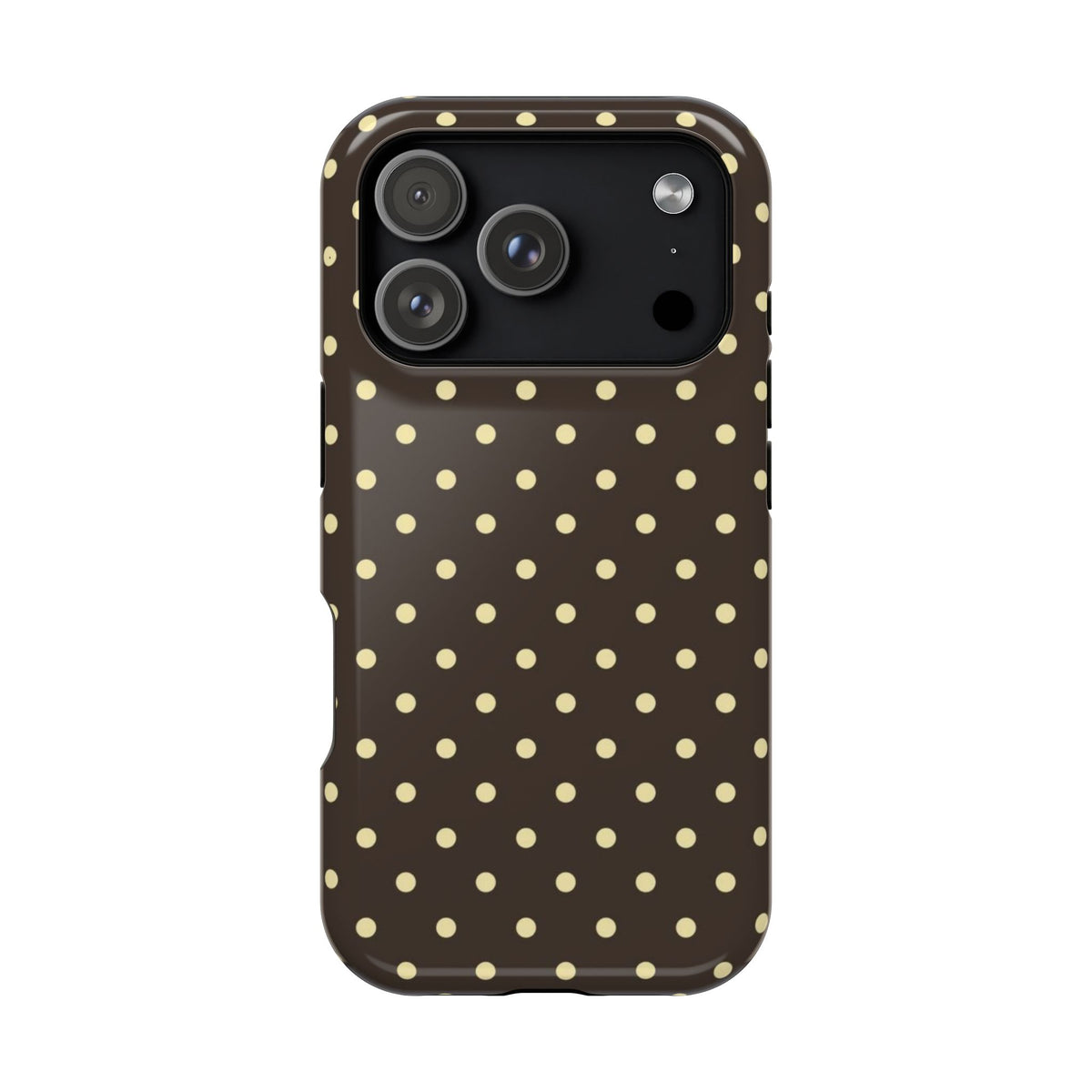 Brown And Yellow Polka Dots iPhone Case
