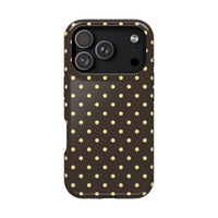 Brown And Yellow Polka Dots iPhone Case