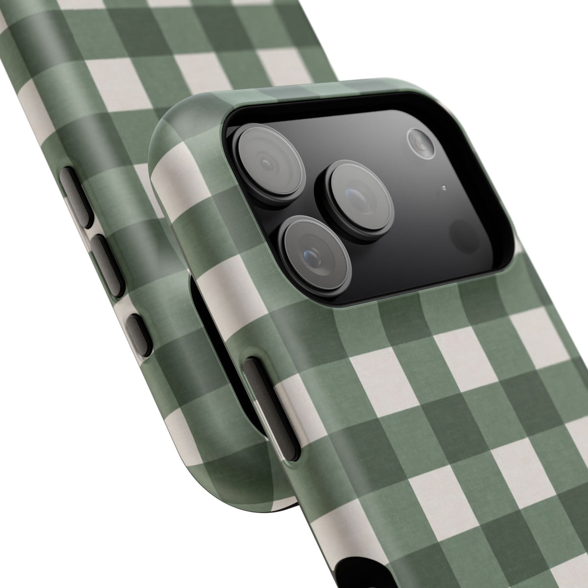 Forest Green Checkered iPhone Case