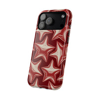 Chrome Shiny Red Stars iPhone Case