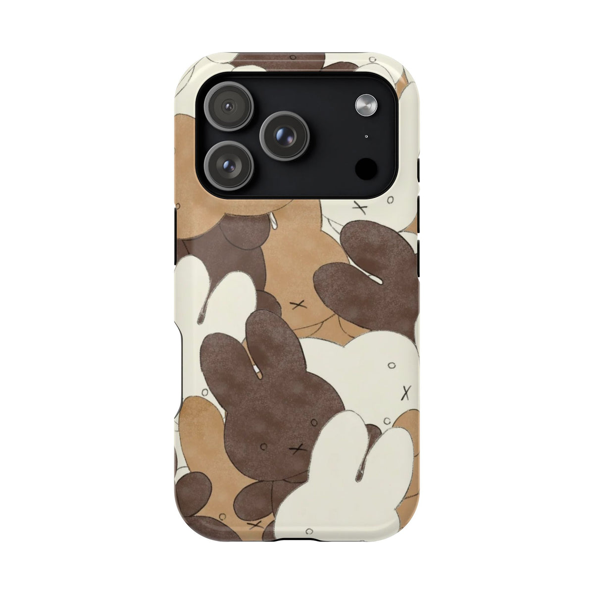 Brown And Tan Laying Bunnies iPhone Case