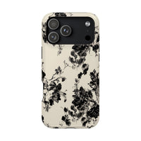 Black And White Floral iPhone Case