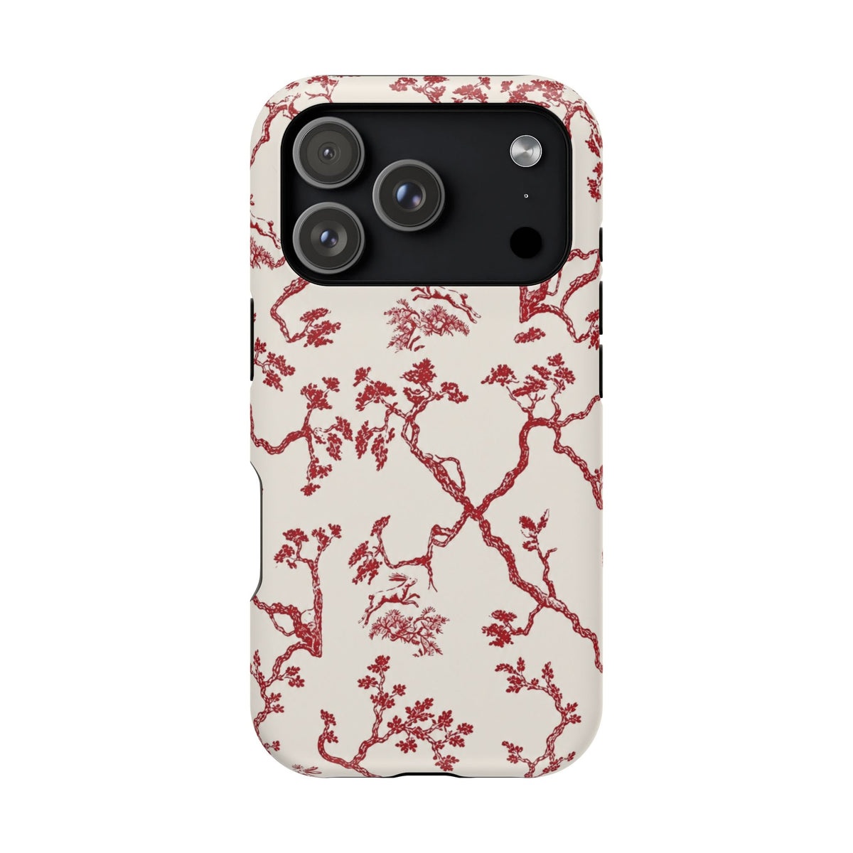 Red Floral Branches iPhone Case
