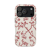 Red Floral Branches iPhone Case