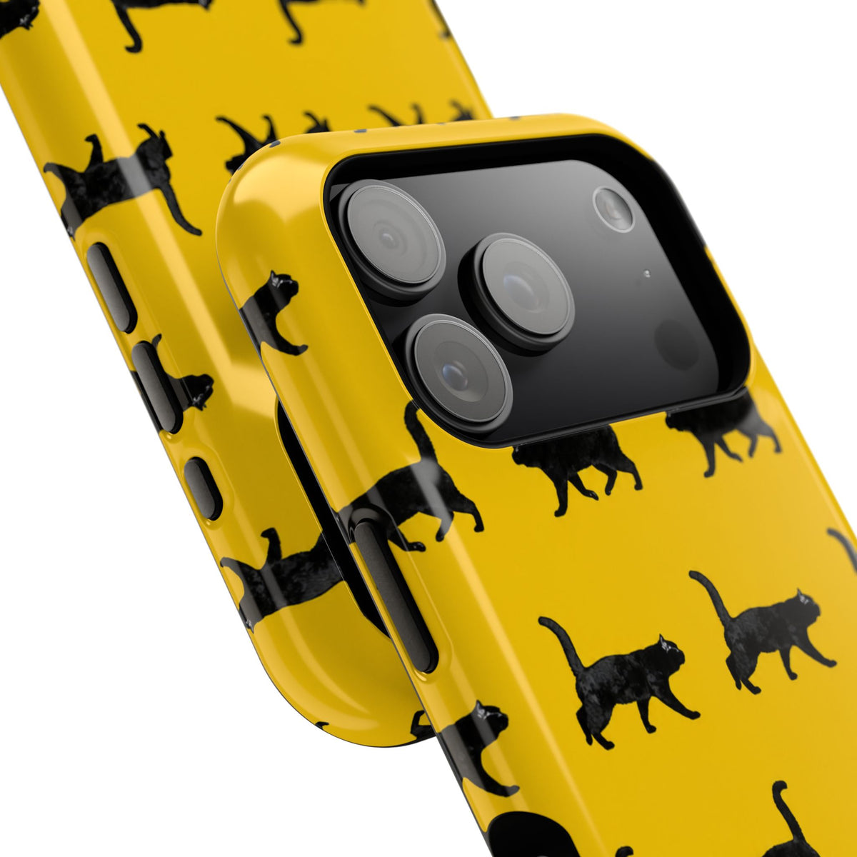 Yellow And Black Walking Cats iPhone Case