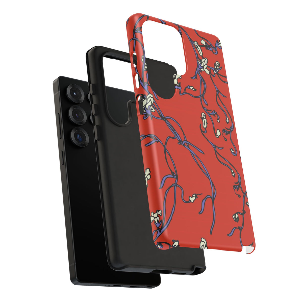 Red Withered Floral Samsung Case