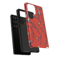 Red Withered Floral Samsung Case