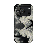 Black And White Artsy Pixelated Cloud iPhone Case