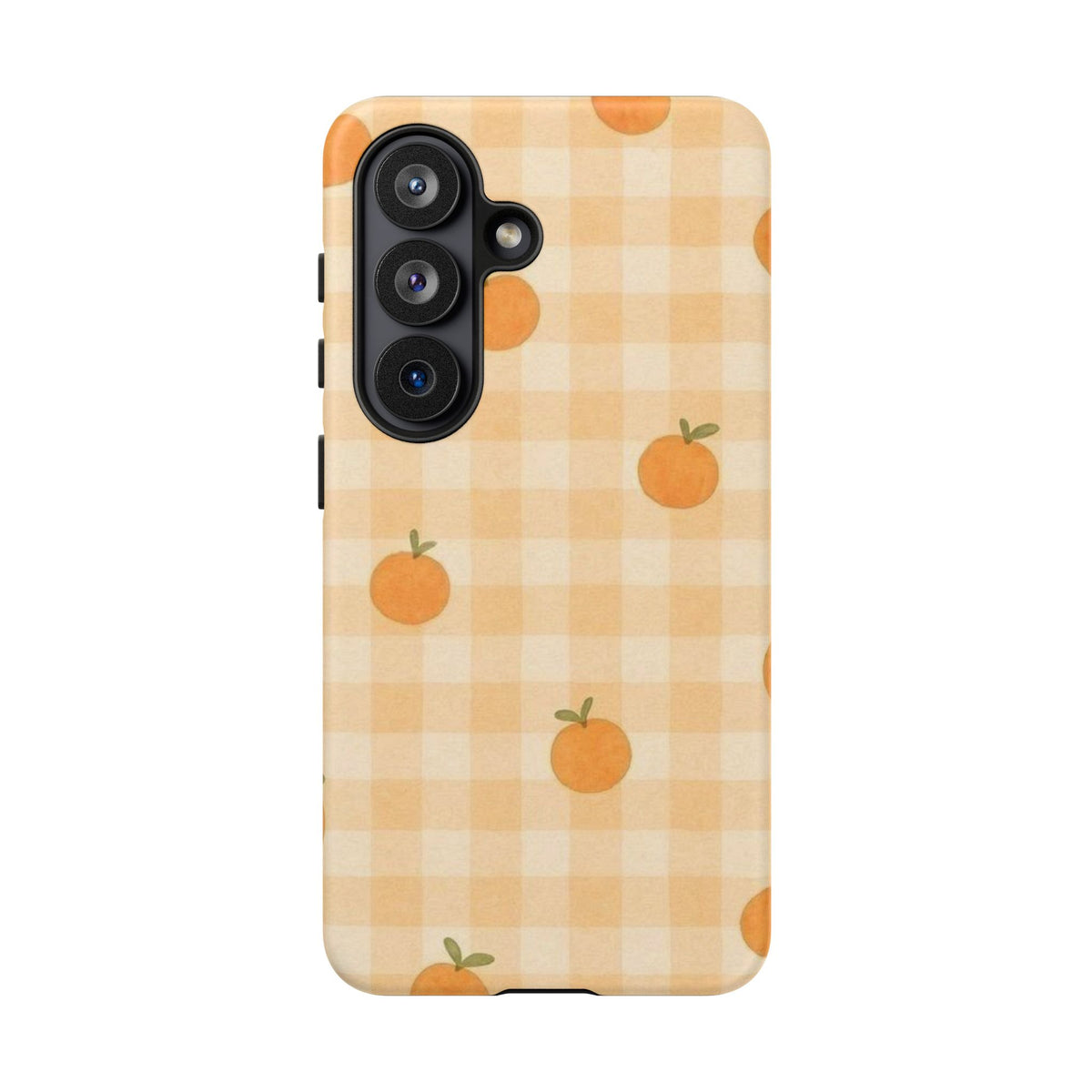 Orange Fruit And Checkered Samsung Case