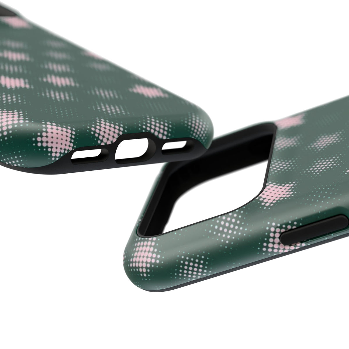 Green And Pink Pixelated Star iPhone Case