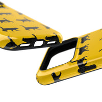 Yellow And Black Walking Cats iPhone Case