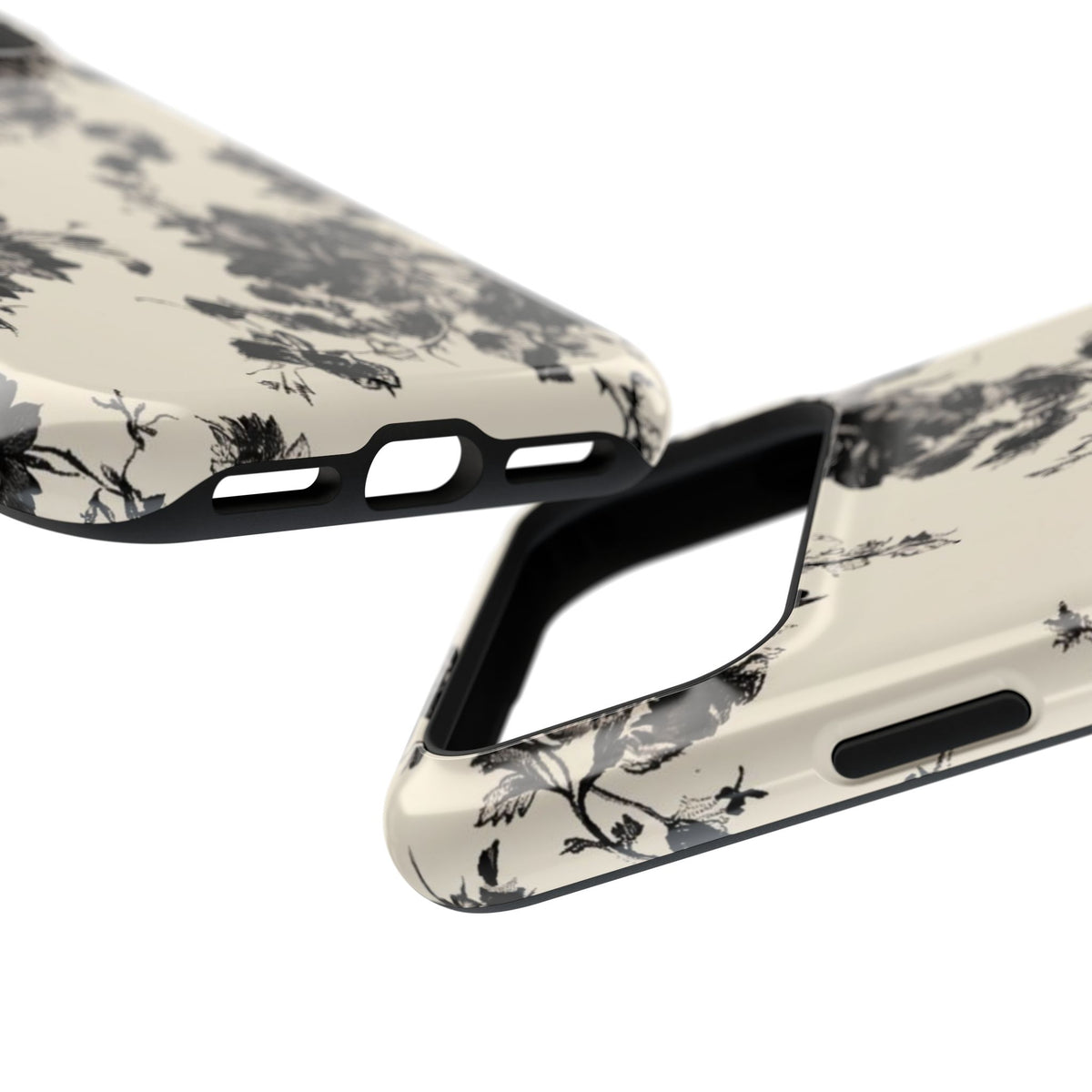 Black And White Floral iPhone Case