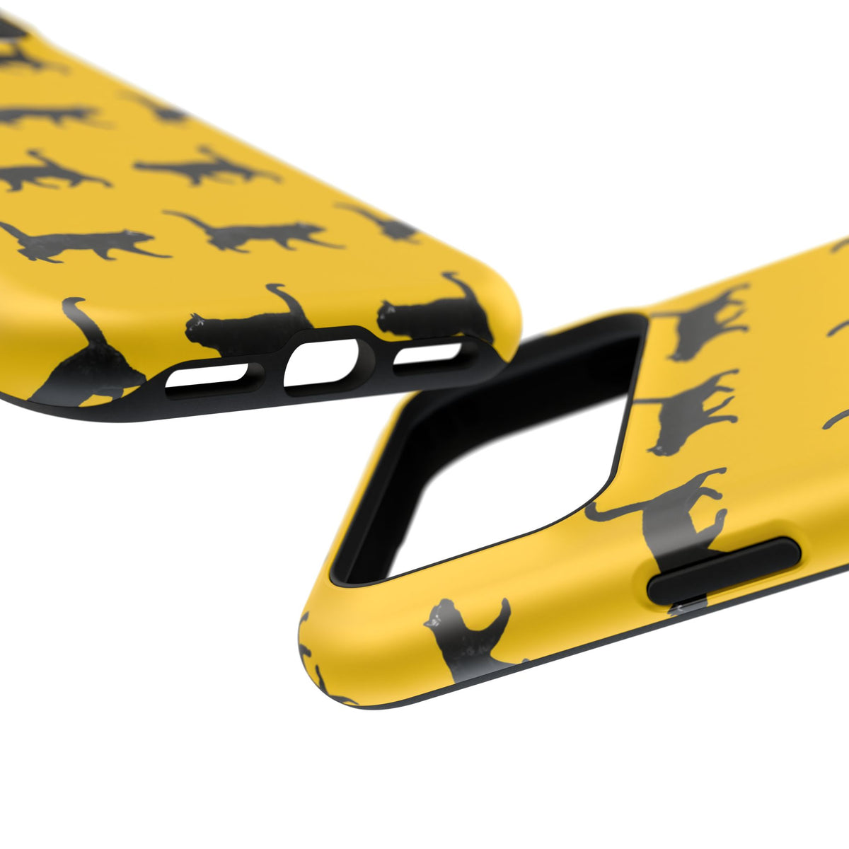 Yellow And Black Walking Cats iPhone Case