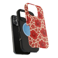 Aloha Red Floral iPhone Case