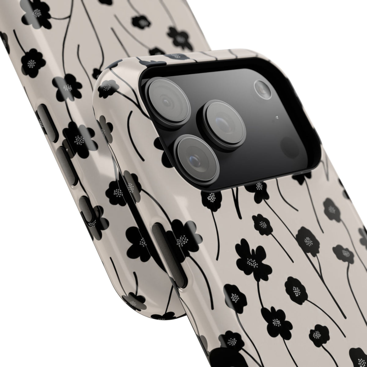 Minimal Cartoony Flowers iPhone Case