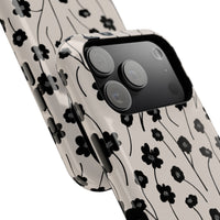 Minimal Cartoony Flowers iPhone Case
