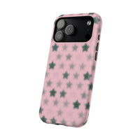 Pink And Green Pixelated Star iPhone Case