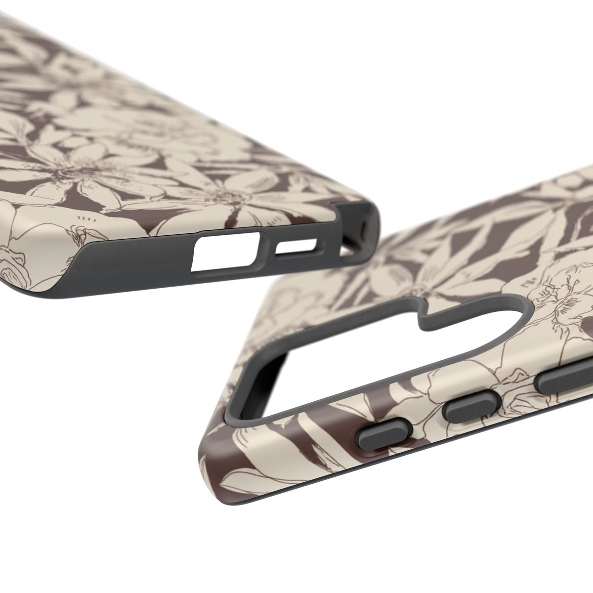 Brown Floral Samsung Case