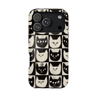 Black And White Cat Tiles iPhone Case