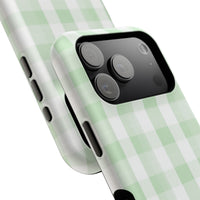 Green Checkered iPhone Case