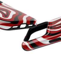 Red And Black Artsy Swirl iPhone Case
