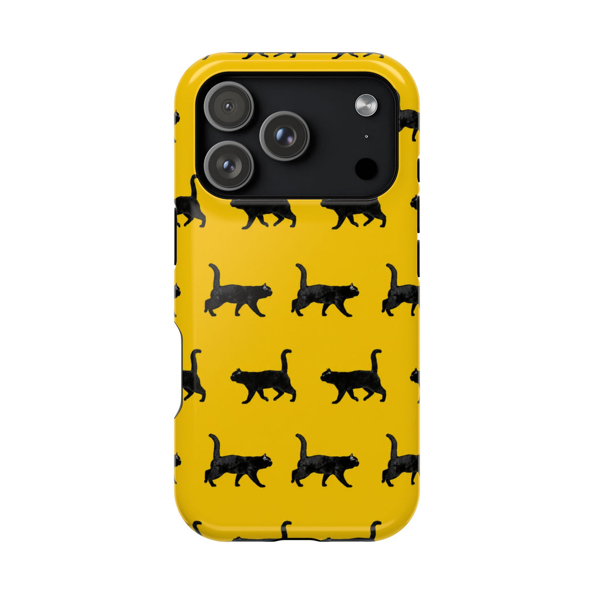 Yellow And Black Walking Cats iPhone Case