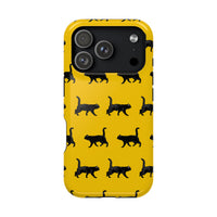 Yellow And Black Walking Cats iPhone Case