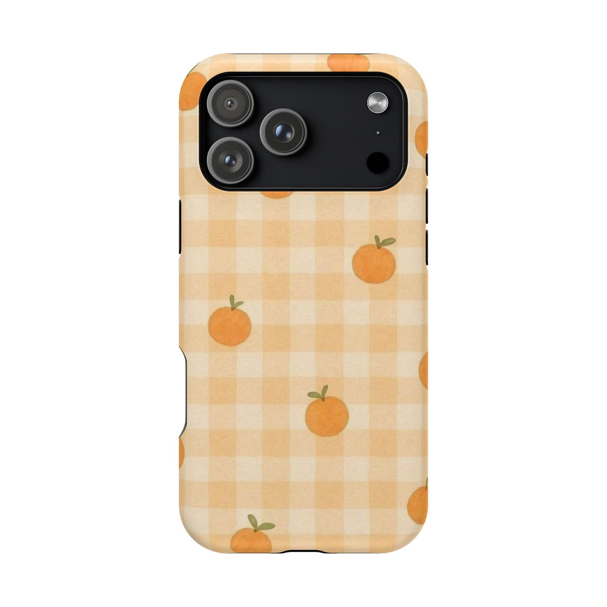 Orange Fruit And Checkered iPhone Case