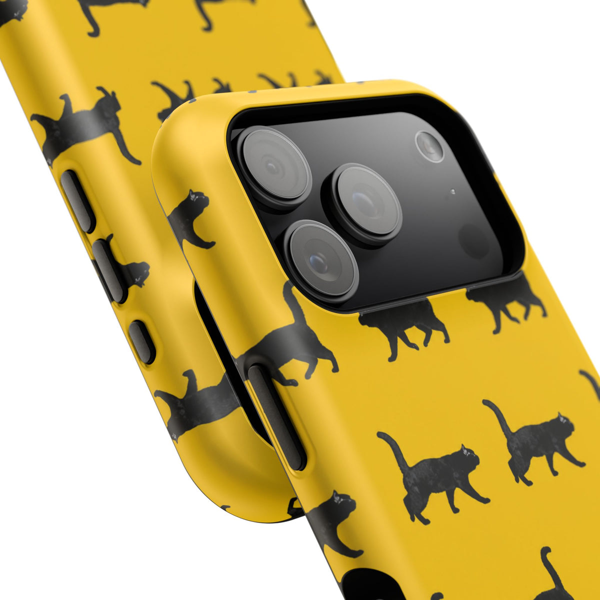 Yellow And Black Walking Cats iPhone Case