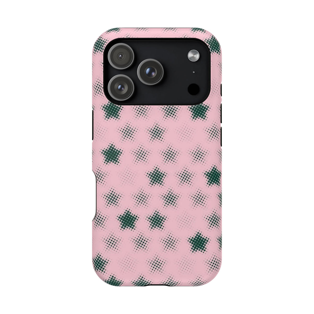 Pink And Green Pixelated Star iPhone Case