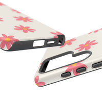 Pink And White Cutesy Flower Samsung Case