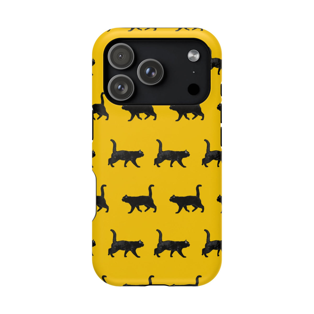 Yellow And Black Walking Cats iPhone Case
