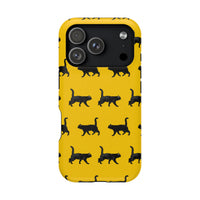 Yellow And Black Walking Cats iPhone Case