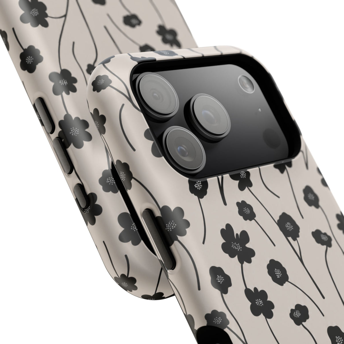 Minimal Cartoony Flowers iPhone Case