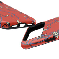 Red Withered Floral iPhone Case