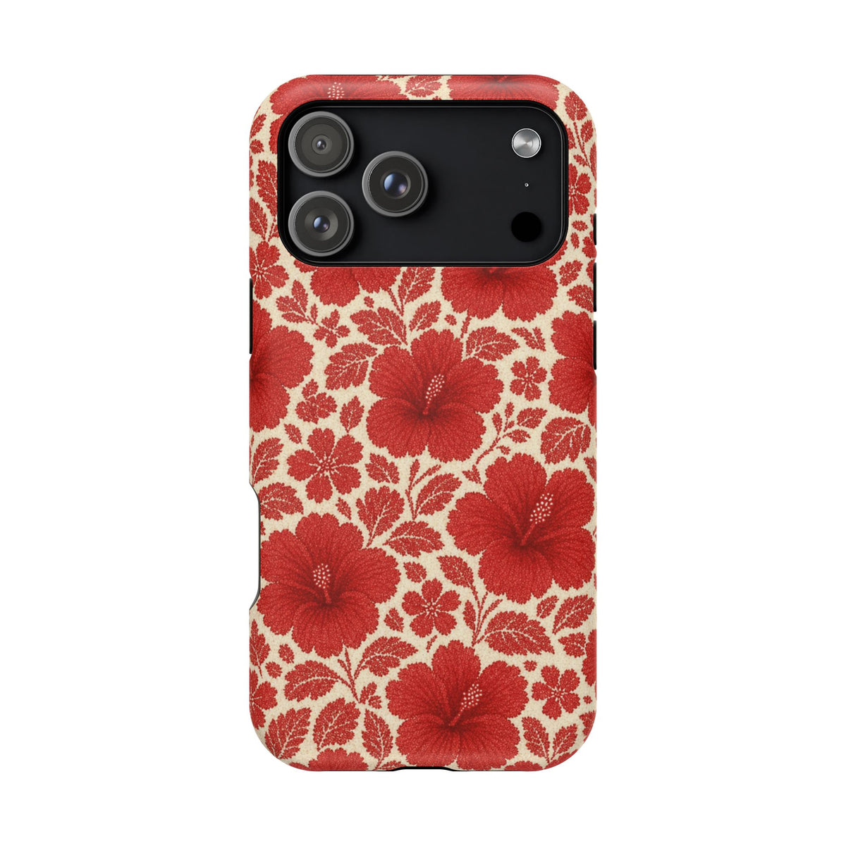 Aloha Red Floral iPhone Case