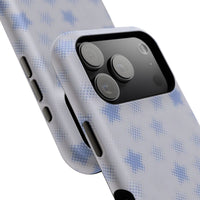 Blue And White Pixelated Star iPhone Case