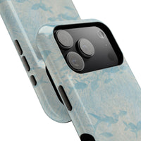 Blue Watercolor School Of Fishes iPhone Case