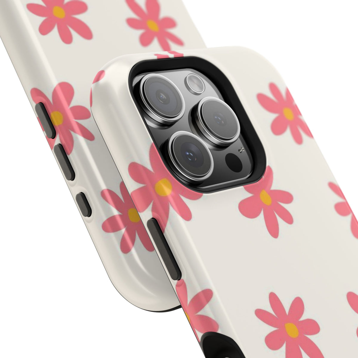 Pink And White Cutesy Flower iPhone Case