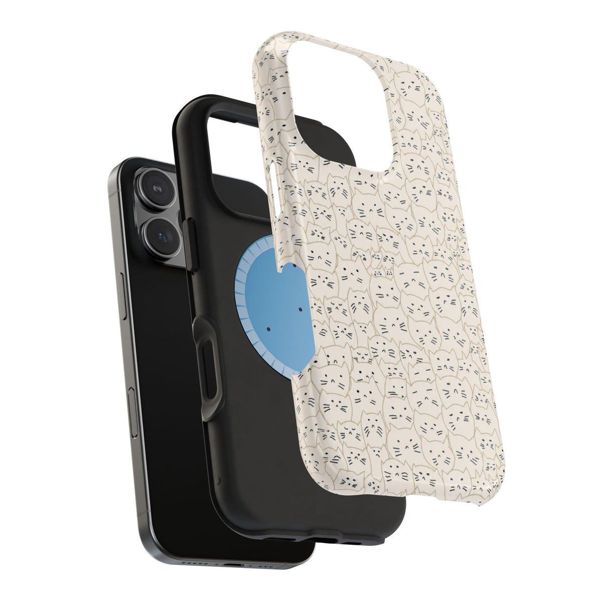 Artsy Cat Faces iPhone Case