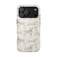 Light Khaki Dalmatian Dog iPhone Case