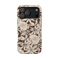 Brown Floral iPhone Case
